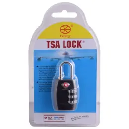 TSA Combination Lock Black Packaging
